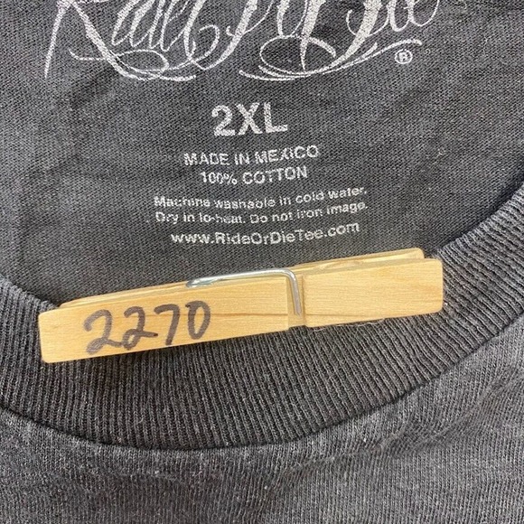 Born To Be Wild Ride or Die Graphic Tee Thrifted Vintage Style Size 2XL - Picture 9 of 9